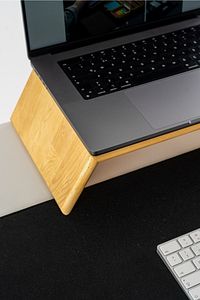 Ahşap Monitör Yükseltici, Monitor Standı, Ekran Yükseltici, Monitör Yükseltme Standı, Ergonomik-çam ürün fotoğrafı