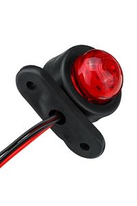 (10 Adet) Tek Ledli Mini Takoz Kırmızı-beyaz 12v-24v ürün fotoğrafı