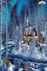 Işıltı ve amp; Parlamak Dekoratif Çift Katlı Çerçeveli Asılabilir Ahşap Puzzle 500 PARÇA 30X50 ürün fotoğrafı