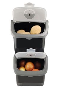 Coral 2'li Soğan Patates Saklama Kabı 12 Litre - Gri C320.037 ürün fotoğrafı