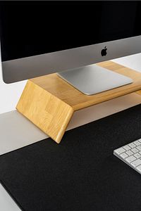 Ahşap Monitör Yükseltici, Monitor Standı, Ekran Yükseltici, Monitör Yükseltme Standı, Ergonomik-çam ürün fotoğrafı
