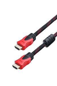 Altın Uçlu Hasır Örgülü Full HD TV Monitör Uydu Alıcısı PC Uyumlu HDMI Kablosu 1.5 mt ürün fotoğrafı