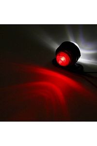 (10 Adet) Tek Ledli Mini Takoz Kırmızı-beyaz 12v-24v ürün fotoğrafı