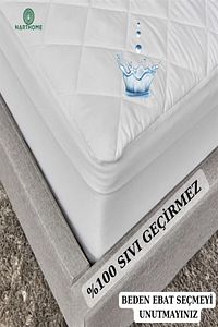 Kapitone Fitted %100 Su Sıvı Geçirmez Pamuk Alez Yatak Koruyucu Kapitoneli Yatak Alezi 9 Ebat ürün fotoğrafı