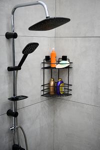 Ömür Boyu Paslanmaz Yapışkanlı Banyo Köşeliği ürün fotoğrafı