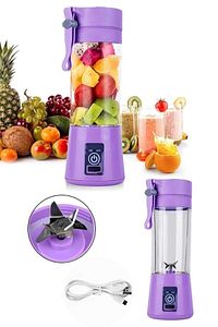 Taşınabilir Şarjlı El Blender Shaker Smootie Hızlı Bebek Maması Hazırlama Aleti 6 Bıçaklı Mor ürün fotoğrafı