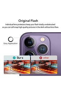 Iphone 14 Pro Max / 14 Pro Uyumlu Derin Mor Kamera Lensi Koruyucu ürün fotoğrafı