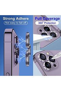 Iphone 14 Pro Max / 14 Pro Uyumlu Derin Mor Kamera Lensi Koruyucu ürün fotoğrafı