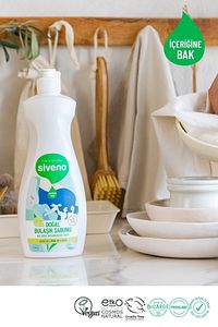 %100 Doğal Bulaşık Sabunu Bitkisel Elde Bulaşık Sabunu Nemlendirici Vegan 500 ml ürün fotoğrafı