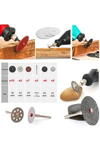 Gravür Kalıpçı Makinaları Için Taşlama Kesme Zımparalama Disk Seti Elmas Metal Plastik Ahşap 33 Pcs ürün fotoğrafı