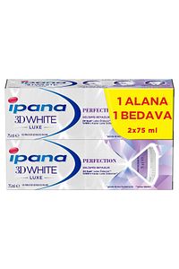 İpana 3 Boyutlu Beyazlık Luxe Perfection Diş Macunu 2x75 ml ürün fotoğrafı