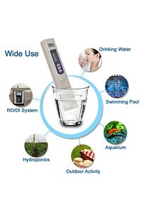 Tds Metre Su Kalitesi Ölçüm Cihazı Su Saflık Ölçer + Pil ürün fotoğrafı