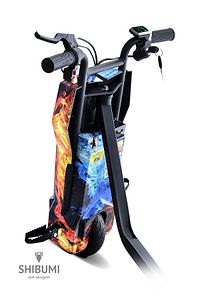 Elektrikli Drift Scooter 350 Watt 3 Tekerlekli Kaykay Siyah ürün fotoğrafı