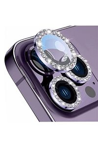 Iphone 14 Pro Max / 14 Pro Uyumlu Derin Mor Taşlı Kamera Lensi Koruyucu ürün fotoğrafı