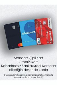 6'lı Kredi Kartı Kaplama Stickeri Papara Tosla Kredi Kartı Için Uyumlu ürün fotoğrafı