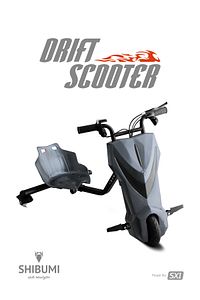 Elektrikli Drift Scooter 350 Watt 3 Tekerlekli Kaykay Siyah ürün fotoğrafı