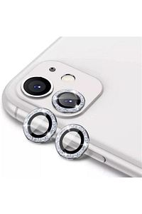 Iphone 11 / Iphone 12 /iphone 12 Mini Uyumlu Gümüş Swarovski Taşlı Kamera Lensi Koruyucu ürün fotoğrafı