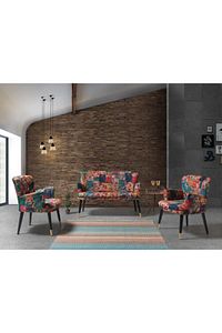 Patchwork Çay Seti (balkon, Salon, Ofis, Cafe) 2+1+1 ürün fotoğrafı
