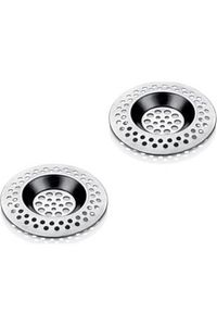 Paslanmaz Metal 2'li Yuvarlak Mutfak Lavabo Içi Gider Süzgeci, Banyo Evye Deliği Çöp Tıkacı ürün fotoğrafı