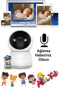 PRS214 64GB Hafızalı Bebek Kamerası - Bebek Odası izleme Dinleme ve Konuşma - Bebek Telsizi ürün fotoğrafı