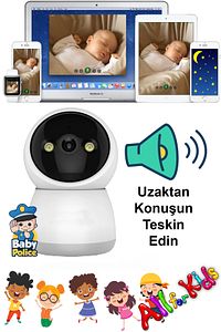 PRS214 64GB Hafızalı Bebek Kamerası - Bebek Odası izleme Dinleme ve Konuşma - Bebek Telsizi ürün fotoğrafı