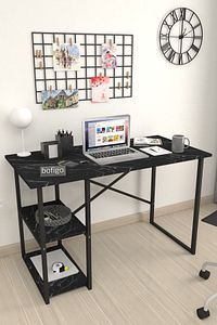 60x120 Cm 2 Raflı Çalışma Masası Bilgisayar Masası Ofis Ders Yemek Masası Bendir ürün fotoğrafı