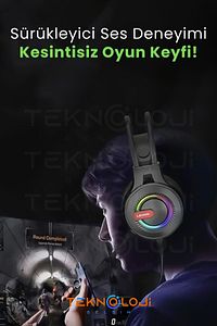 G80b Oyuncu Kulaklığı 7.1 Surround Rgb Gürültü Engelleme Mikrofonlu Kulaklık Gaming Pc Psx Xbox Uyum ürün fotoğrafı