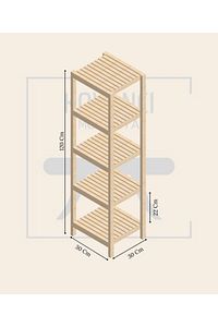 Ahşap 5 Raflı Organizer ürün fotoğrafı