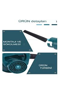 650w Pc Temizleme Hava Kompresörü Körüğü Üfleme Çekme Makinesi Bilgisayar Elektrikli Körüğü Oto ürün fotoğrafı