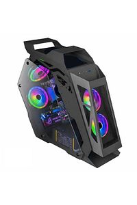 Darth Vader 4 Rgb Fanlı Şeffaf Temperli Cam Robotik Gaming Oyuncu Bilgisayar Kasası ürün fotoğrafı