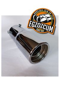 60 Mm. Islık Sesli Egzoz Eksoz Ucu Sök Tak Çift Vidalı ürün fotoğrafı