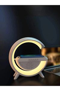 Akıllı Gece Lambası Speaker Bluetooth Hoparlör Kablosuz Şarj Rgb Masa Lambası Yatak Odası Dekor ürün fotoğrafı