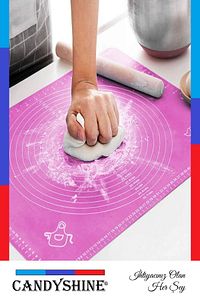 Silikon Hamur Açma Matı Büyük Boy 50x40 Cm ürün fotoğrafı