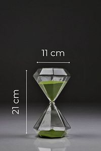 Diamond Kum Saati, Adaçayı Yeşili Dekor Ürünleri, 60 Dakika Kum Saati, Yeni Ev Taşınma Hediyesi ürün fotoğrafı