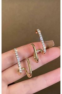 Kadın Gold Zirkon Küpe zirkon küpe ürün fotoğrafı