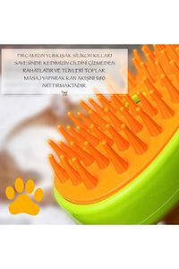 Buharlı Kedi Köpek Tarağı Yumuşak Silikon Başlıklı Kedi Tarağı Buharlı Kedi Köpek Yıkama Fırçası ürün fotoğrafı