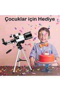 Profesyonel Astronomik Teleskop 150 Kat Yakınlaştırma Uzay-ay-doğa Gözlem Teleskobu Tripod Dahil ürün fotoğrafı