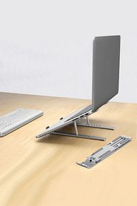 Alüminyum Ayarlı Laptop Macbook Uyumlu Notebook Yükseltici Tutucu Stand ürün fotoğrafı