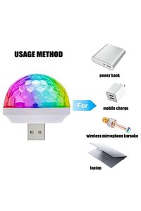 Araç Içi Sese Duyarlı Mini Disko Topu Led Usb'li -telefon Uyumlu ürün fotoğrafı