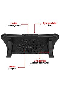 Ad-Rc8 Showy 180mm Fan15-17.3 Rgb Notebook Soğutucu Stand Laptop Soğutucu Gaming ürün fotoğrafı