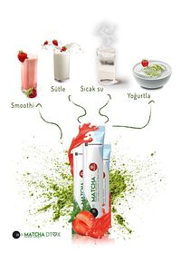 Premium Japanese Çilek Aromalı Detox Burner Form Maça Çayı 1 Kutu ürün fotoğrafı