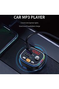 Araç Fm Transmitter 5.0 Bluetooth Araç Kiti Usb Mp3 Sd Kart Flash Için Uygun Çakmaklık Girişli ürün fotoğrafı