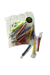 #6 paket x 40lı Coco Night nargile sipsisi, 2,5m folyo hediye, plastik sipsi, kalem sipsi ürün fotoğrafı