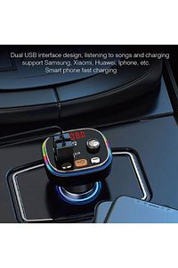 Araç Fm Transmitter 5.0 Bluetooth Araç Kiti Usb Mp3 Sd Kart Flash Için Uygun Çakmaklık Girişli ürün fotoğrafı