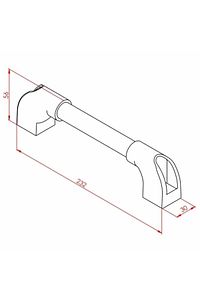 Tekne Tutamak Alüminyum Abs 23x3cm ürün fotoğrafı