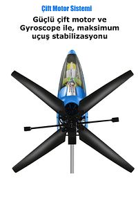 2.4ghz Havada Sabit Kalabilme Uzaktan Kumandalı Çift Rc Helikopter Drone Quadcopter ürün fotoğrafı