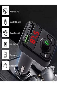 Carx8 Araç Fm Transmitter Bluetooth Usb Mp3 Sd Kart Çakmaklık Girişli Oto Müzik Çalar Kiti 2022 ürün fotoğrafı