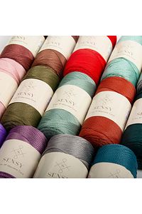 2 Mm - 200 gr Polyester Makrome Ipi Sütlü Kahve 230 M Polyester Makrome Ip Supla Ip Ve Çanta Ipliği ürün fotoğrafı