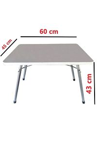 Katlanır Masa Balkon Bahçe Kamp Masası Piknik Masası 45x60 Cm - Siyah Mermer ürün fotoğrafı