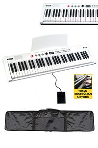 Ps4000wh Tuş Hassasiyetli 61 Tuşlu Org Bluetooth Usb Midi Metod (sustain Pedalı Çanta) ürün fotoğrafı
